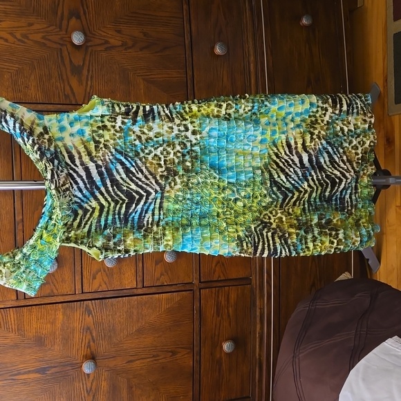 NWOT Joseph Ribkoff mixed animal print ribbon dress. Women's sz 8 - Picture 5 of 8